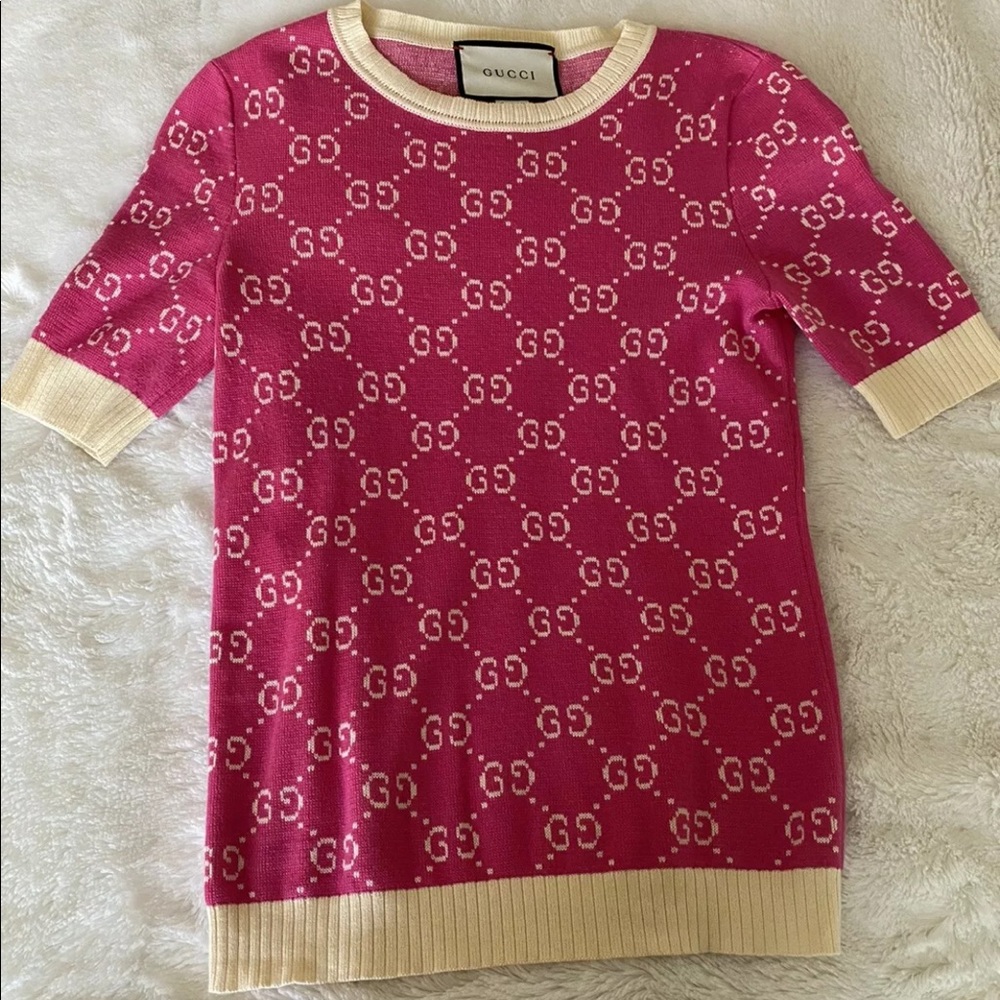 Gucci pink GG XS sweater 100%authentic